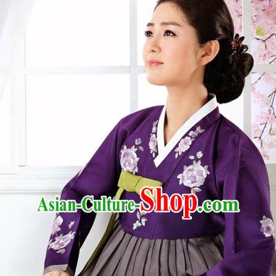 Korean Fashion Trendy Hanbok and Hair Accessories Complete Set for Ladies