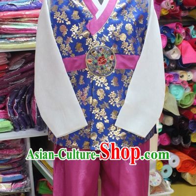 Plus Size Korean Fashion Hanboks and Hair Accessories Complete Set for Men