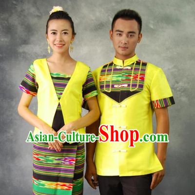Thailand National Costumes 2 Sets for Men and Women
