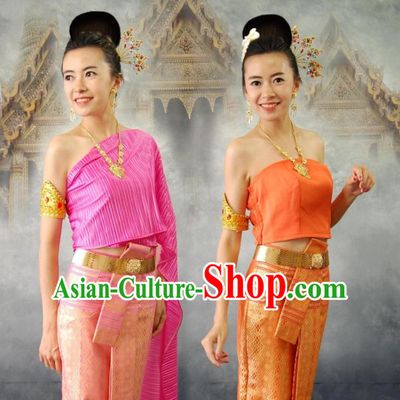Thailand Traditional National Dresses Complete Set for Women