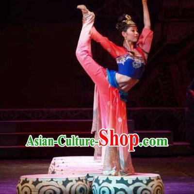 Chinese Classic Dance Costume and Headpieces Complete Set