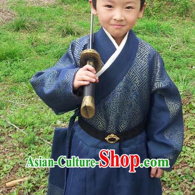 Tang Dynasty Kids Clothes and Headpieces Complete Set