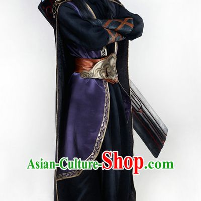 Black Chinese Cosplay Superhero Costume Complete Set for Men