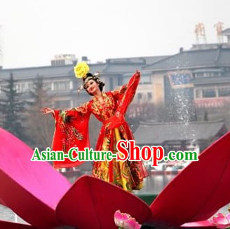 Ancient Chinese Tang Dynasty Clothing and Hair Accessories Complete Set