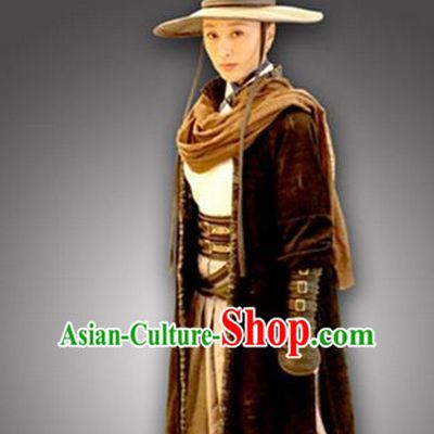 Ancient Chinese Swordsman Outfits and Hat Complete Set
