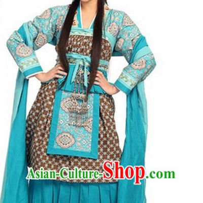 Sky Blue Classic Hanfu Outfit for Women