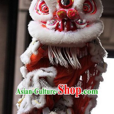 100_ Natural Wool Hok San Lion Dance Equipment Complete Set