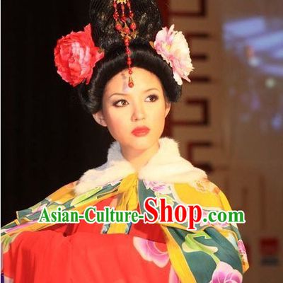 Asian Empress Classic Black Wigs and Hair Accessories
