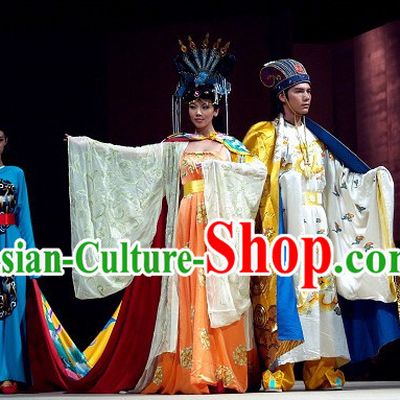 Emperor and Empress Costume and Hats 2 Sets