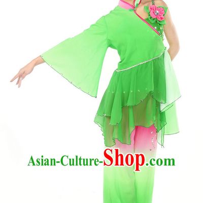 Asian Lotus Classic Dancewear and Headwear Complete Set for Women