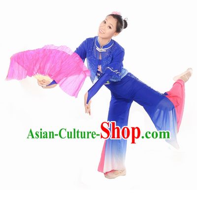 Two Layers Pink Pure Silk Dancing Fan