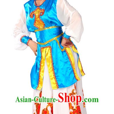 China Folk Mongolian Dance Wear and Headpieces for Girl
