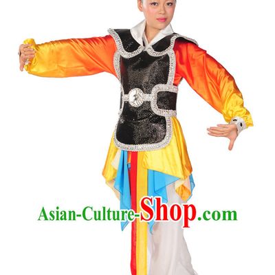 China Classic Heroine Armor Style Dance Costume