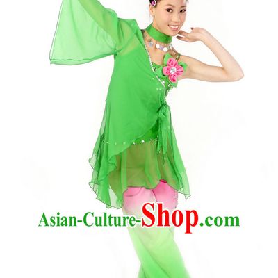 Wide Sleeves Chinese Spring Dancing Costume for Girls