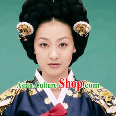 Ancient Korean Palace Empress Hair Accessories and Wigs