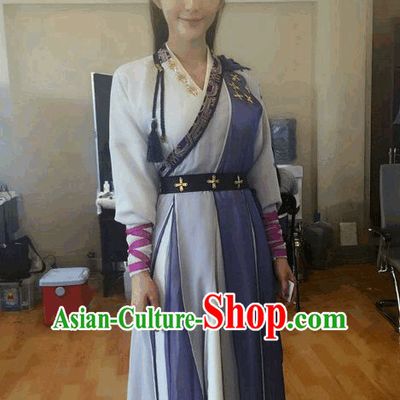 Ancient Wuxia Lady Costume Complete Set for Girls