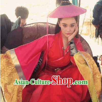 Ancient Swordswoman Costume and Hat Complete Set