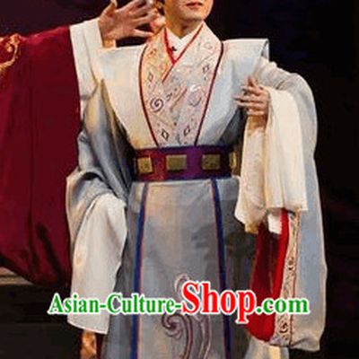 Ancient Chinese Opera Prince Costumes and Hat Complete Set for Men
