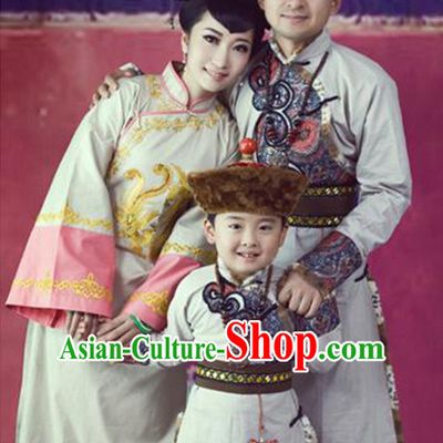 Ancient Mongolian Traditional Clothing 3 Sets