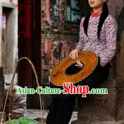 Traditional Chinese Hakka Clothing and Hat for Women