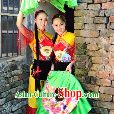 Traditional Chinese Hakka Female Folk Dance Clothes