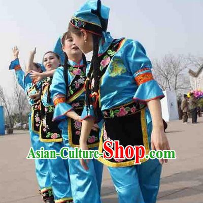 Traditional Chinese Hakka Female Folk Dance Costumes