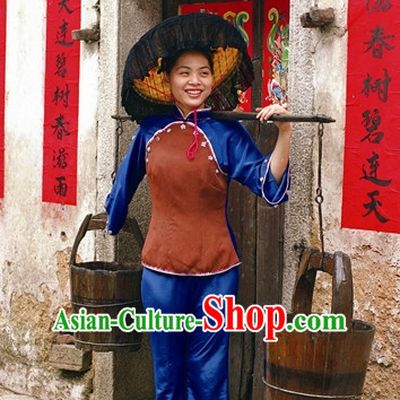 Traditional Hakka Style Dresses and Hat for Women