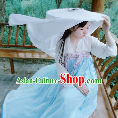 Ancient Traditional Chinese Plus Size Dresses and Bamboo Hat online Shopping