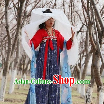 Chinese Ancient Plus Size Dresses and Bamboo Hat online Shopping