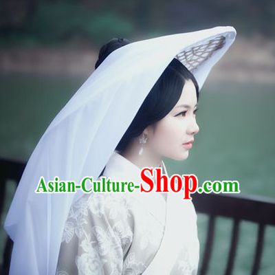 Handmade Chinese Knight Style Bamboo Hat with Veil