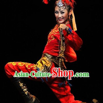 Chinese Ethnic Dance Woman Costume