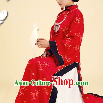 Chinese Classical Wedding Costume and Hair Jewelry Complete Set