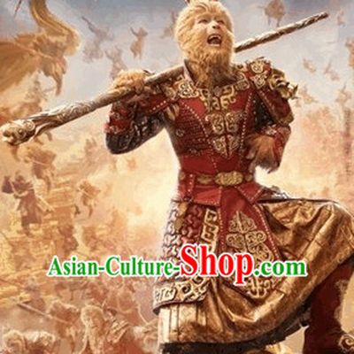 Monky King Armor Costume and Headwear Complete Set