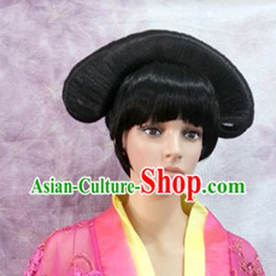 Qing Dynasty Female Black Wigs