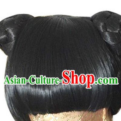 Ancient Chinese Traditional Hair extensions Wigs Fascinators Toupee Hair Pieces Full Wigs for Kids