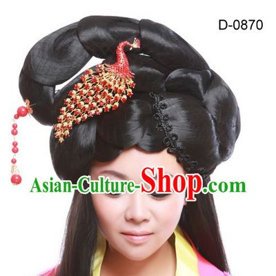 Chinese Ancient Queen Hair extensions Wigs Fascinators Toupee Hair Pieces Long Wigs and Accessories for Women
