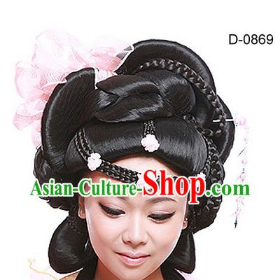 Chinese Ancient Empress Hair extensions Wigs Fascinators Toupee Hair Pieces Long Wigs for Women