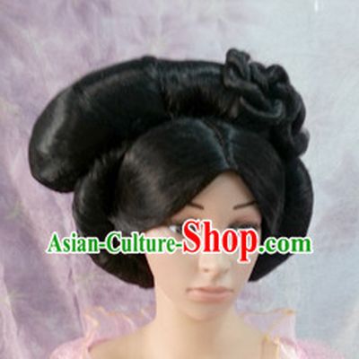 Chinese Tang Dynasty Princess Lady Hair extensions Wigs Fascinators Toupee Long Wigs Hair Pieces
