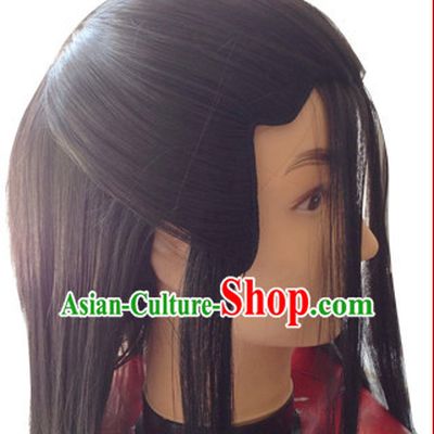 Chinese Ancient Male Yang Guo Black Long Wig