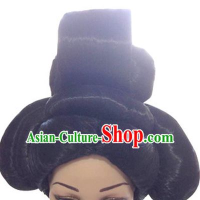 Chinese Ancient Tang Dynasty Queen Black Wigs