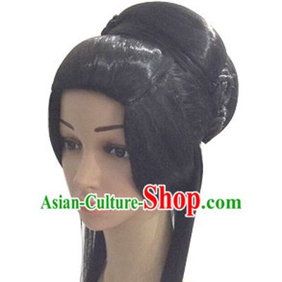 Chinese Ancient Princess Beauty Black Long Women Wigs