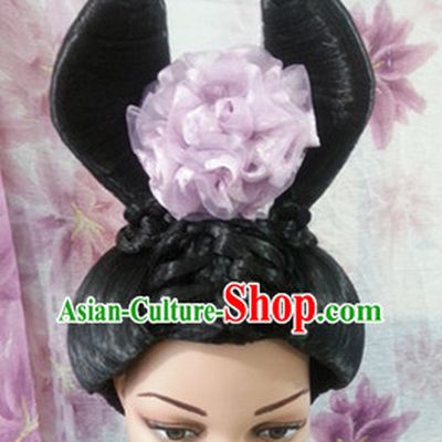 Chinese Ancient Princess Beauty Black Long Women Wigs