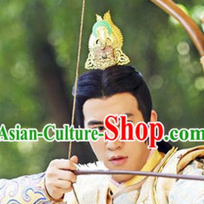 Chinese Hanfu Prince Wigs and Coronet for Men