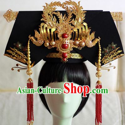 China Qing Manchu Princess Phoenix Hat Qi Tou