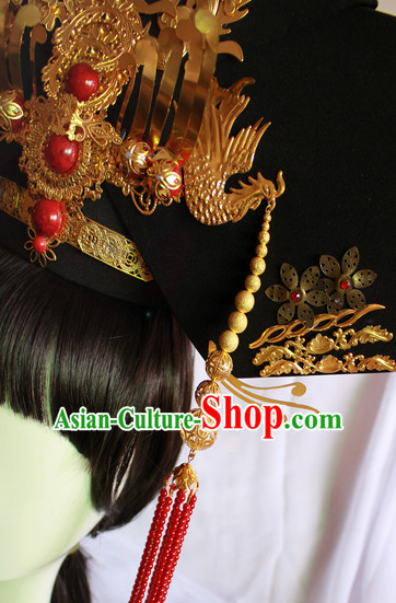China Qing Manchu Princess Phoenix Hat Qi Tou
