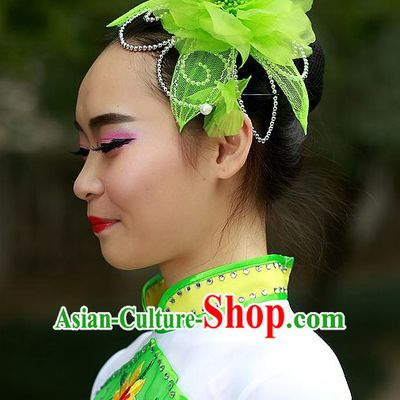 Green Chinese Folk Dance Headdress