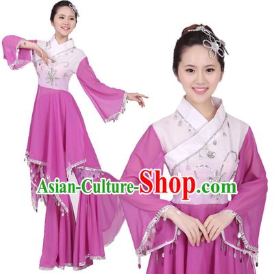 Chinese Teenagers Classical Dance Costume and Hair Decorations for Competition