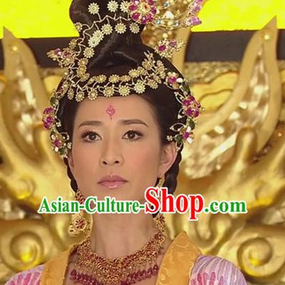 Chinese Handmade Princess Flower Hair Accessories Headband Headbands Fascinators Wedding Hair Clips