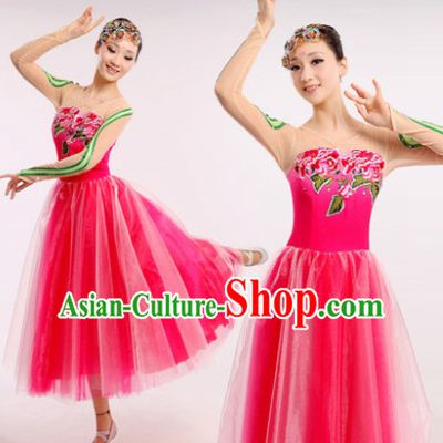 Chinese Fan Dance Costume Dancewear Discount Dane Supply Clubwear Dance Wear China Wholesale Dance Clothes for Women