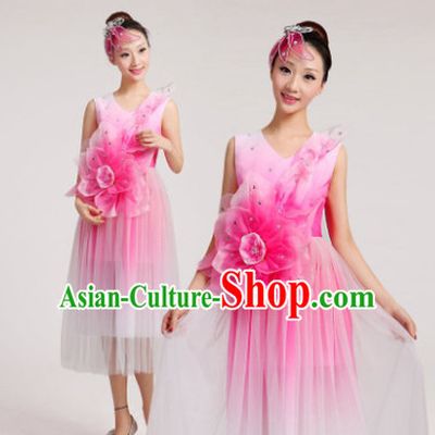 Chinese Flower Dance Costume Dancewear Discount Dane Supply Clubwear Dance Wear China Wholesale Dance Clothes for Women